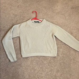 High Neck Cropped Sweater